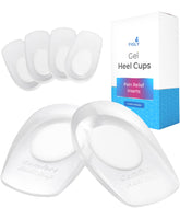 Figly heel cushions 4-pack packshot showing discreet gel pads for daily wear and comfort.
