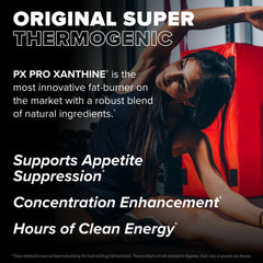 FINAFLEX PX PRO Xanthine label detail notes caffeine and TeaCrine in the blend.