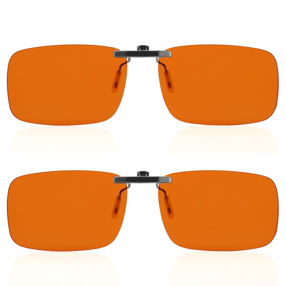 FIONOFY clip-on blue-light blocking lenses reduce screen glare for focused work.