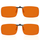 FIONOFY clip-on blue-light blocking lenses reduce screen glare for focused work.