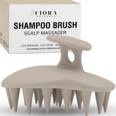 Cepillo masajeador Fiora Naturals para cuero cabelludo, exfoliación suave.