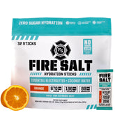 Fire Science Fire Salt Hydration Sticks orange pack for on-the-go hydration