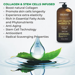 First Botany cellulite oil close-up highlights lightweight, non-greasy feel