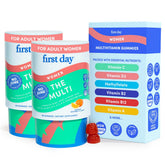 FIRST DAY Women's Multivitamin Gummies bottle for daily energy and vitality.