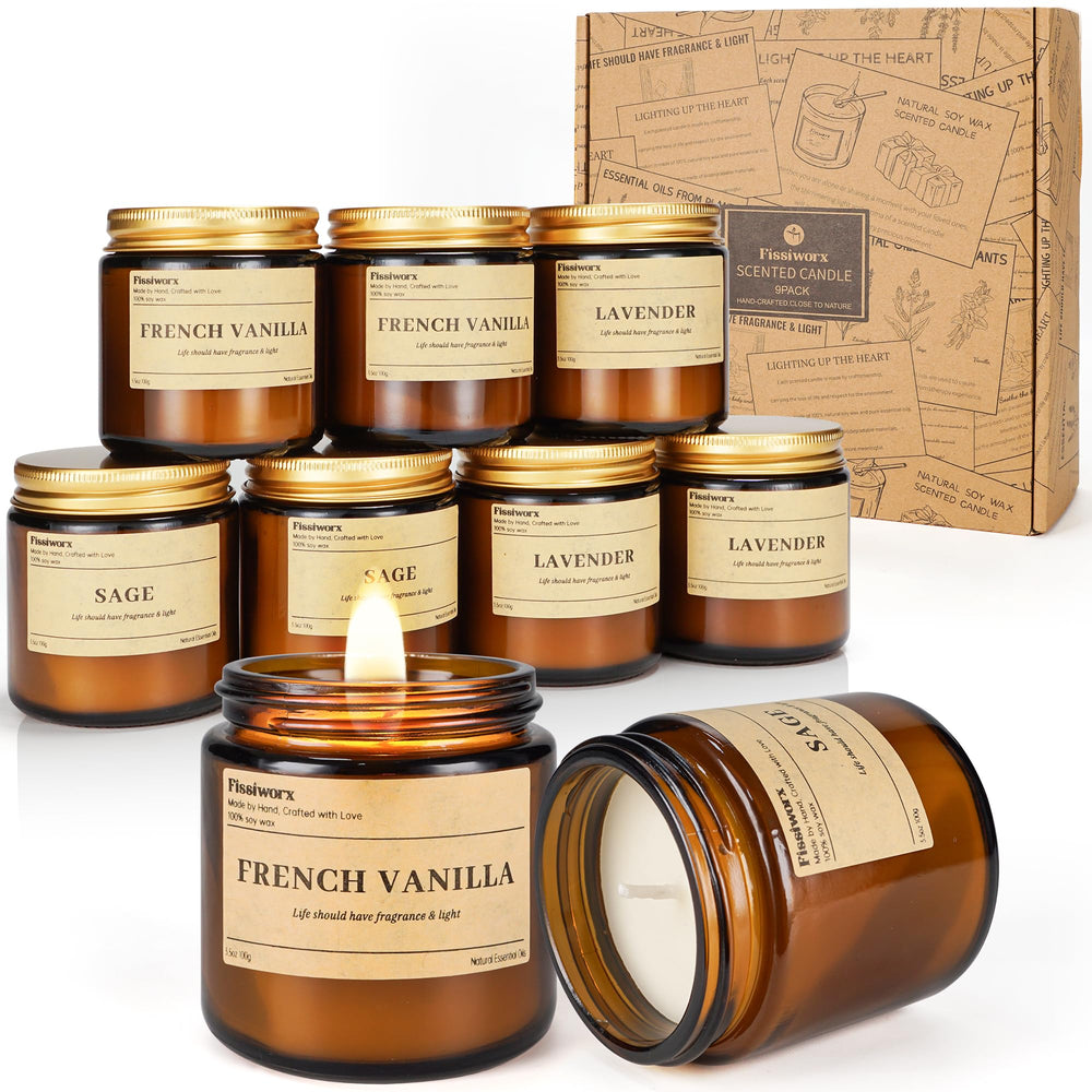 fissiworx vanilla candle glow in amber jar for cozy spaces