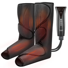 FIT KING leg massager front view showing compact design and heat feature for warmth