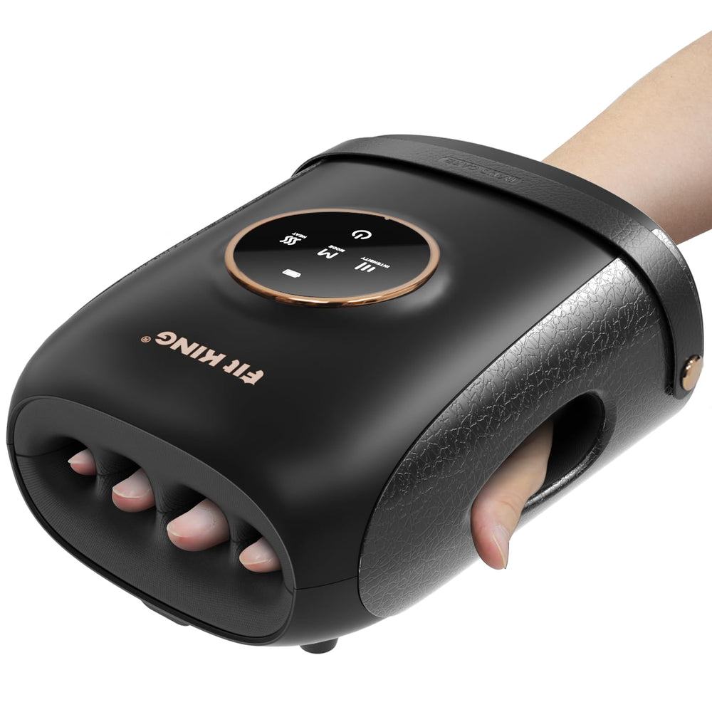 FIT KING cordless hand massager front view for on-the-go hand relief