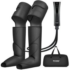 FIT KING foot and leg massager wrapping from feet to thighs for full coverage.