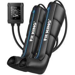 FIT KING Pro air compression boots in setup mode for easy at-home use