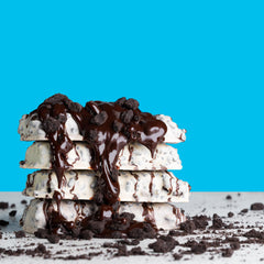 Fit Crunch bar texture close-up with crisp exterior and creamy core.