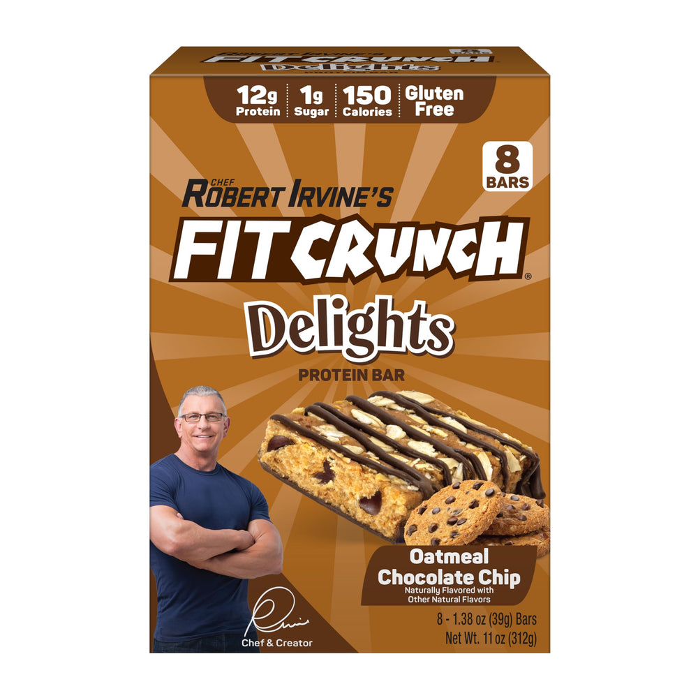 Fit Crunch Delights: empaque atractivo de barra proteica para snack rápido