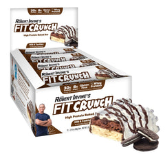 Fit Crunch Milk and Cookies full-size bar package for on-the-go fueling.