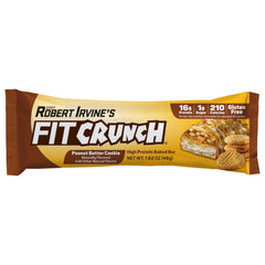 FITCRUNCH peanut butter cookie bar with outer layer for protein fuel.