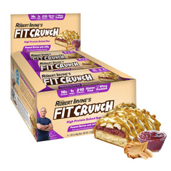 Fit Crunch snack-size bar peanut butter and jelly pack highlighting protein snack on the go