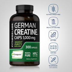 Fitness Labs German Creatine Monohydrate label detail on packaging