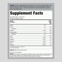 Fitness Labs Whey Protein Unflavored jar label shows neutral formula for customization