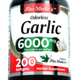 FITO MEDIC'S Garlic Odorless Softgel bottle for convenient daily supplementation.