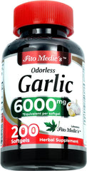 GMP-certified facility label accompanying FITO MEDIC'S garlic supplement.