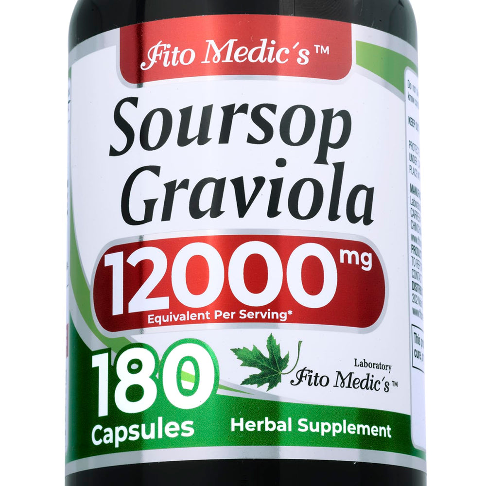 FITO MEDIC'S Soursop cápsulas en botella para uso diario.
