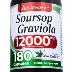 FITO MEDIC'S Soursop cápsulas en botella para uso diario.