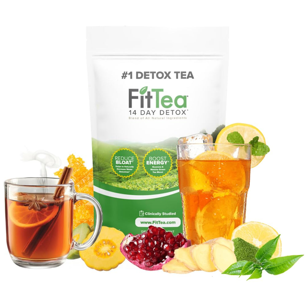 FitTea Original 14-Day detox tea box shown for convenient cleansing in daily routine.