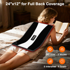 Fittyfun 24x12 inch pad enables full-body wrap and multi-area sessions.