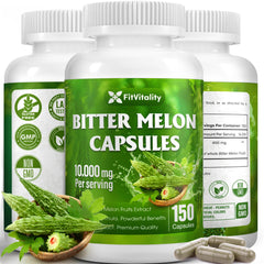 FitVitality Bitter Melon Capsules bottle for daily wellness