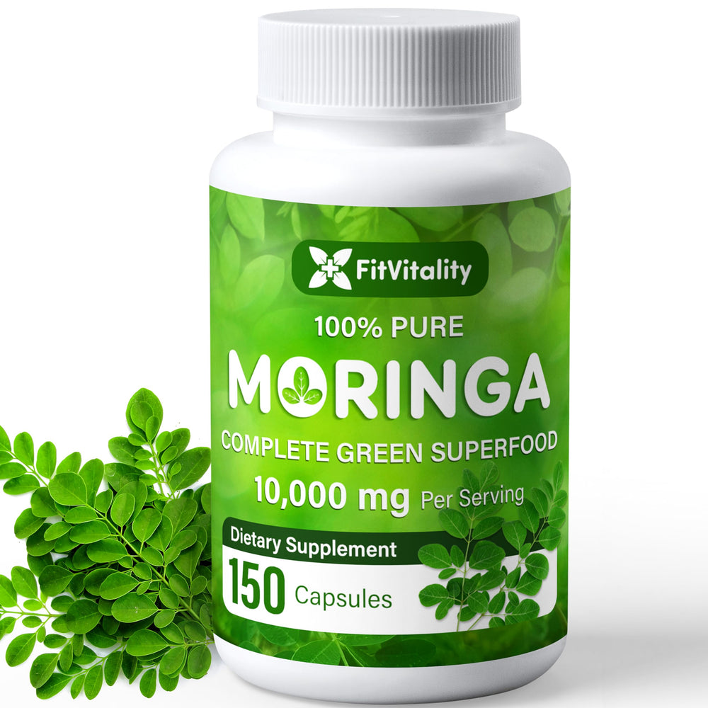 FitVitality Moringa capsules bottle for daily wellness routine