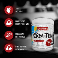 Five Percent Nutrition CreaTEN Accelerators label details multi-form creatine blend.