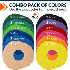 Colorful patches for Dexcom G7 and Stelo options