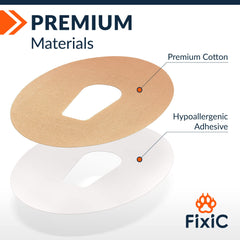 FixiC Dexcom G6 patch orange for durable adhesion during activity.