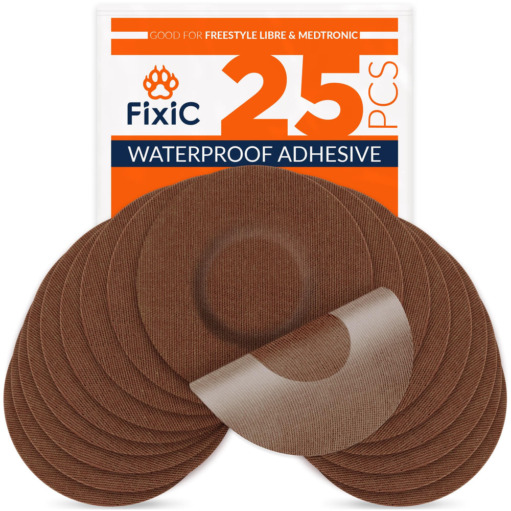 Fixic Freestyle patch front view, skin-friendly design for Libre and Guardian wearers.