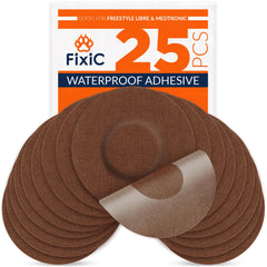Fixic Freestyle patch front view, skin-friendly design for Libre and Guardian wearers.