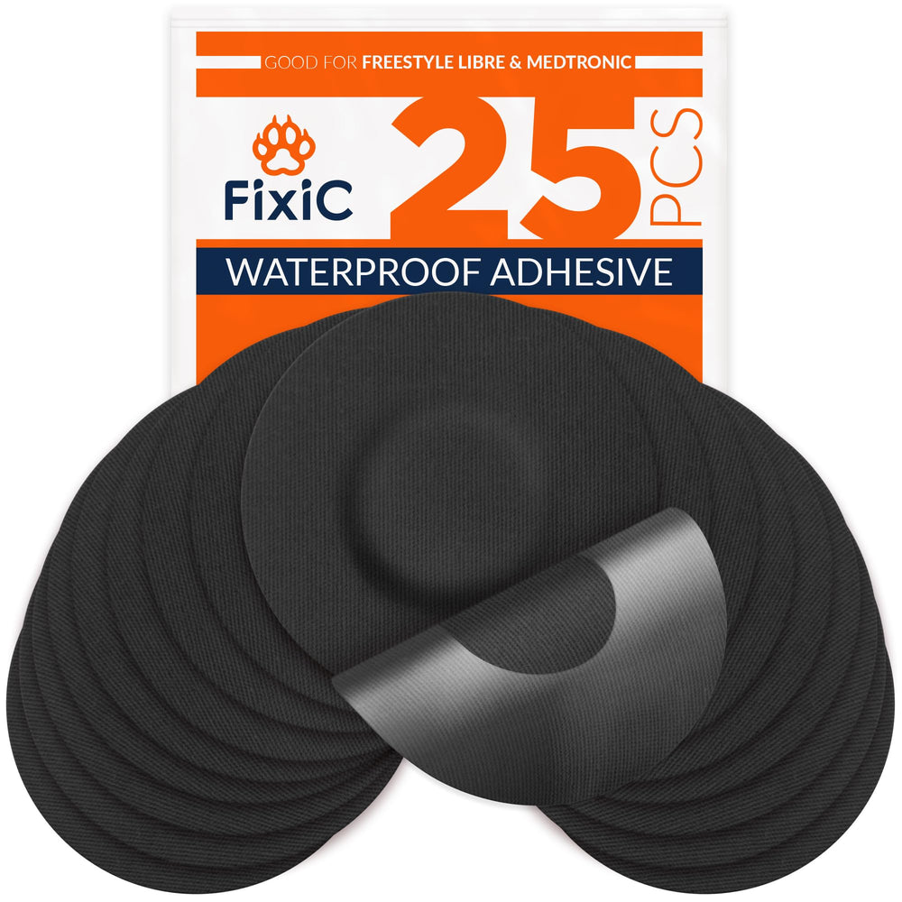Fixic Freestyle adhesive patch pack front view for secure sensor fixation during activity