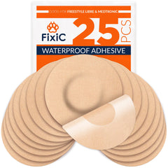 Fixic Freestyle patch 25-count provides secure sensor fit for all-day wear.