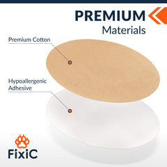 Fixic Freestyle patches back paper shown for easy peel-off
