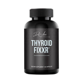Fixxr Thyroid Support bottle front with capsules for steady energy.