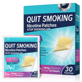 FlameBeauty nicotine patches 30-count pack on a clean surface for gradual reduction.