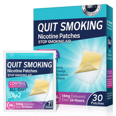 FlameBeauty nicotine patches 30-count pack on a clean surface for gradual reduction.