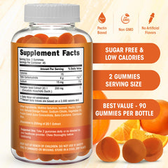 Flamingo Gummies close-up showing vibrant orange flavor and convenient daily use