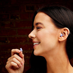 FLARE AUDIO Calmer ear plugs with discreet soft silicone fit for comfort.