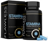 Flawless For Men Stamina bottle front view for quick vitality cue.