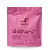 Flip My Life Collagen Peptides bottle close-up for daily beauty support