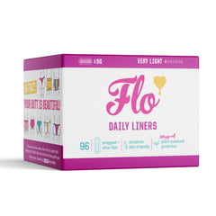 FLO Daily Liners wrapped 96-pack for discreet daily wear