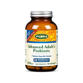 Flora Advanced Adult Probiotic bottle showcasing 34 billion CFU per capsule for gut balance.
