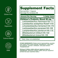 Flora Children’s Probiotic capsules closeup highlights 5 billion CFU per capsule