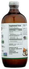 Flora MCT Oil label closeup emphasizes organic and non-GMO sourcing