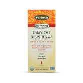 Flora UDO’s Oil Omega 3-6-9 bottle — plant-based essential fatty acids for daily balance