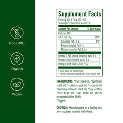 Flora Udo's Omega 369 oil blend pour spout ready for daily use