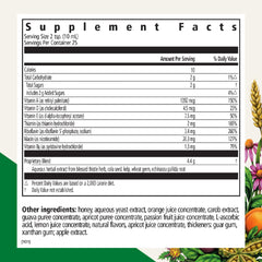 Pouring Floradix Epresat into a glass to reveal a convenient daily liquid supplement.
